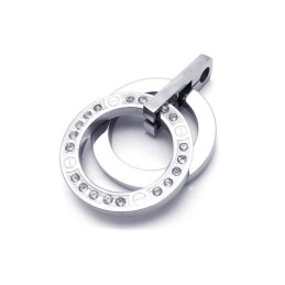 Herren-Halskette Mit Anhänger Aus Reinem Titan In Silber (Neu)