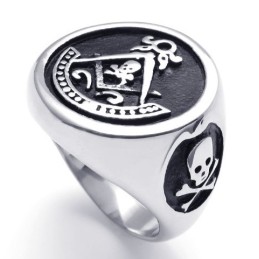 Modische Muster Zarte Farben Hochwertiger Titanring