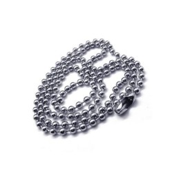Halskette Mit Binokel-Anhänger Aus Reinem Titan In Gold-Silber