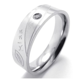 Modische Muster Farbbrillanz Hochwertiger Titanring