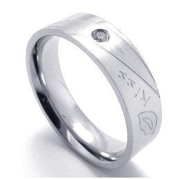Modische Muster Farbbrillanz Hochwertiger Titanring