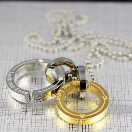 Schloss Unsere Liebe Sweetheart Lovers Kreis Titan Anhänger