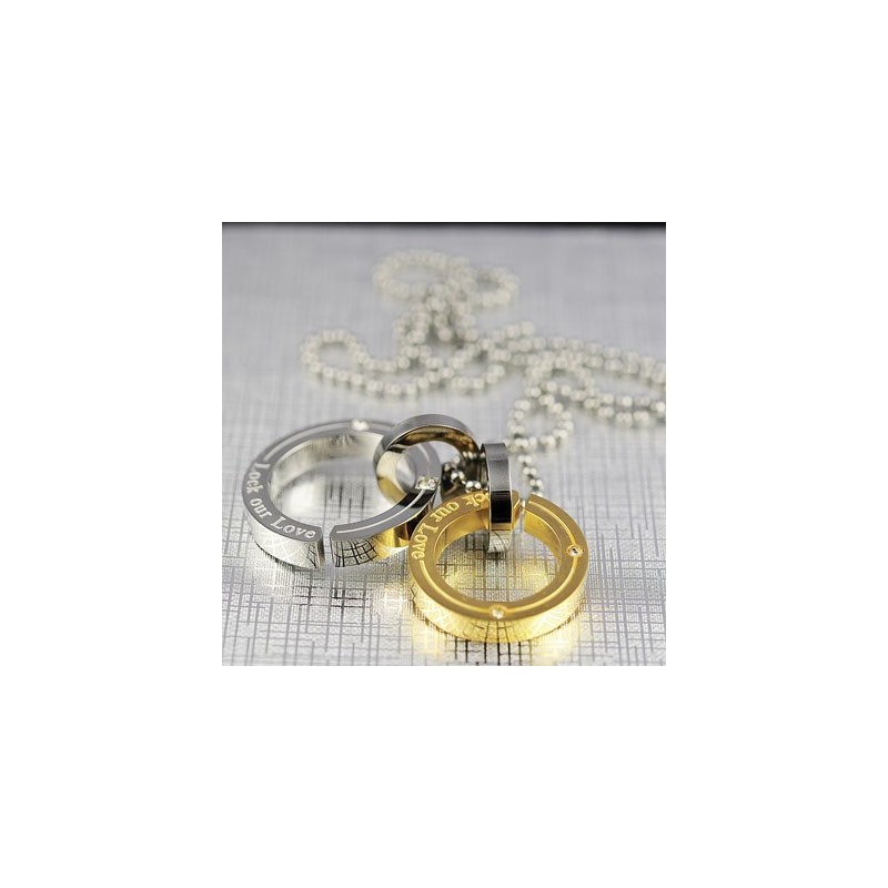 Schloss Unsere Liebe Sweetheart Lovers Kreis Titan Anhänger Schloss Unsere Liebe Sweetheart Lovers Kreis Titan Anhänger