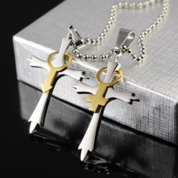 Männliche Und Weibliche Symbole Titan Kreuz Halskette Anhänger Für Männer Und Frauen