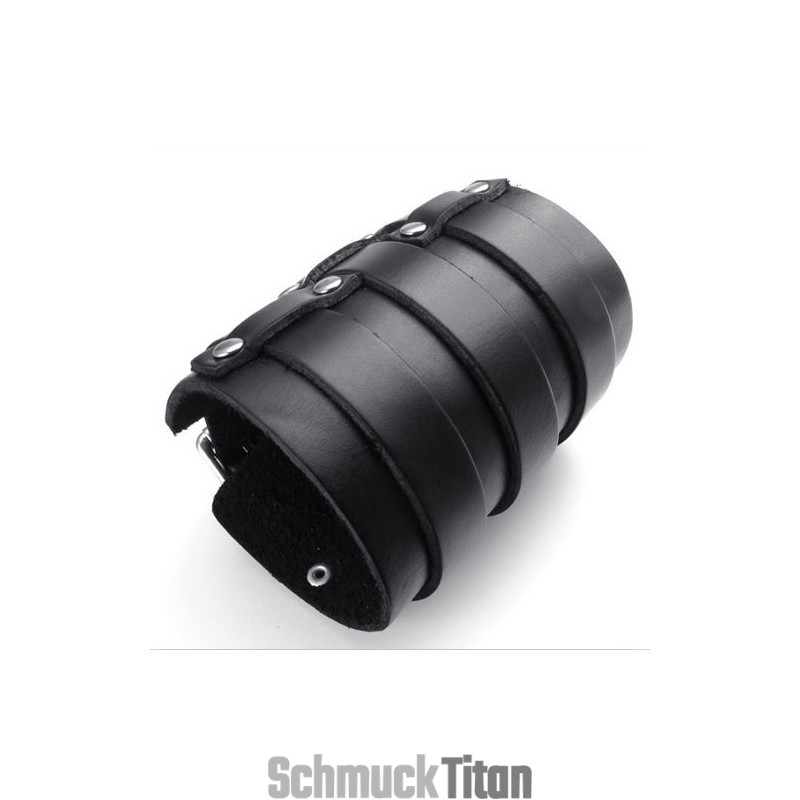 Fein Verarbeitete Zarte Farben Zuverlässige Qualität Titan Leder Armreif