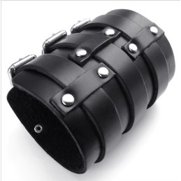 Fein Verarbeitete Zarte Farben Zuverlässige Qualität Titan Leder Armreif