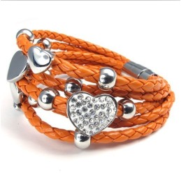 Schönes Design Schöne Farben Zuverlässige Qualität Edelstahl Lederarmband