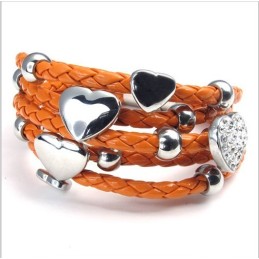 Schönes Design Schöne Farben Zuverlässige Qualität Edelstahl Lederarmband