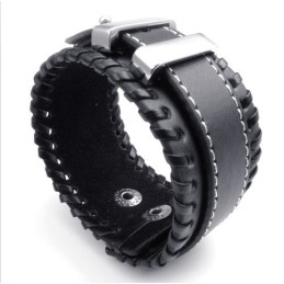 Geschicktes Design Zarte Farben Hervorragende Qualität Titan Leder Armreif