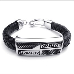 Geschicktes Design Zarte Farben Hochwertiges Titan-Lederarmband