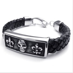 Attraktives Design Zarte Farben Hervorragende Qualität Titaniu Lederarmband