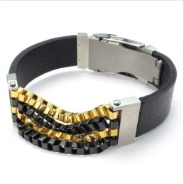 Attraktives Design, Schöne Farben, Hervorragende Qualität, Titan-Lederarmband