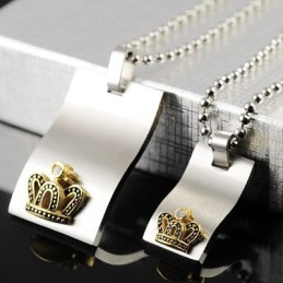 Sweetheart Lovers Titan Halsketten Anhänger Mit Goldener Krone