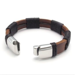 Geschicktes Design, Schöne Farben, Zuverlässige Qualität, Titan-Leder-Armreif