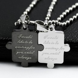 Love You Forever Sweetheart Lovers Titan Halskette Anhänger