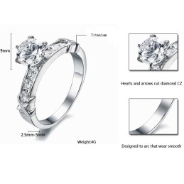 Qualität Und Quantität Gesichert Weiblicher Titanring Mit Strass