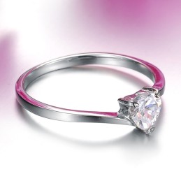 Hochwertiger Damen-Sweetheart-Titanring Mit Strass