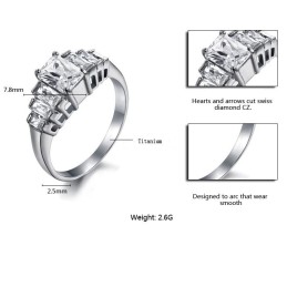 Stabiler Qualitäts-Titanring Für Damen Mit Strass