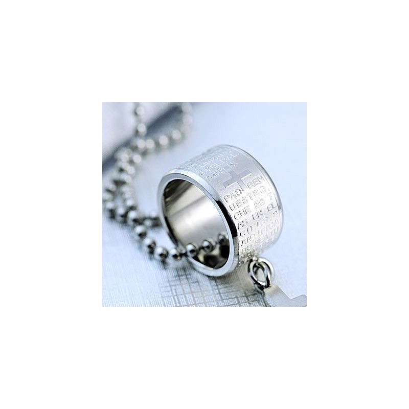 Mode Geschenk Ring Und Kreuz Titan Halskette Anhänger Mode Geschenk Ring Und Kreuz Titan Halskette Anhänger