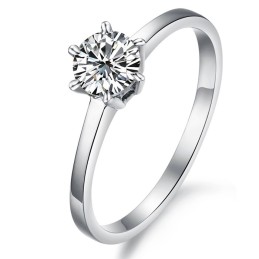 Komplett In Spezifikationen Weiblicher Titanring Mit Strass