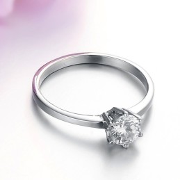 Komplett In Spezifikationen Weiblicher Titanring Mit Strass