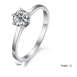 Komplett In Spezifikationen Weiblicher Titanring Mit Strass