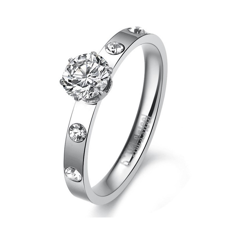 Qualität Und Quantität Gesichert Weiblicher Titanring Mit Strass Qualität Und Quantität Gesichert Weiblicher Titanring Mit Strass