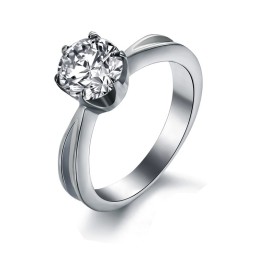 Die Königin Der Qualität Damen Titanring Mit Strass