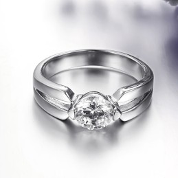 Zuverlässiger Ruf Weiblicher Titanring Mit Strass
