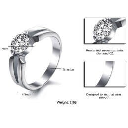 Zuverlässiger Ruf Weiblicher Titanring Mit Strass