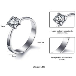 Qualität Und Quantität Gesichert Weiblicher Titanring Mit Strass