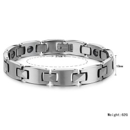 Einfach Zu Verwendendes Magnetisches Gesundheitsarmband Aus Titan Für Männer