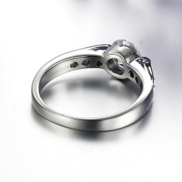 Stabiler Qualitäts-Titanring Für Damen Mit Strass