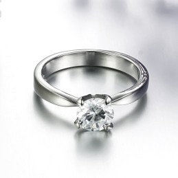 Zuverlässiger Leistungsring Aus Titan Für Damen Mit Strass