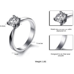 Zuverlässiger Leistungsring Aus Titan Für Damen Mit Strass