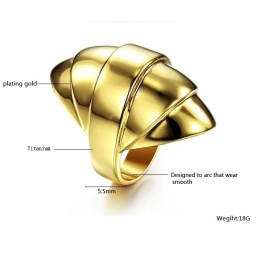 Hochwertiger Übertriebener Titanring