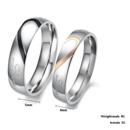 Zuverlässiger Qualitäts-Sweetheart-Titanring Für Verliebte