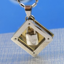Wow Love Sweetheart Lock Titan Halskette Mit Anhänger