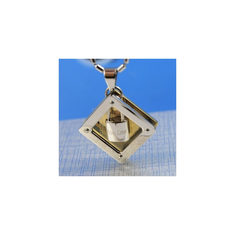 Wow Love Sweetheart Lock Titan Halskette Mit Anhänger Wow Love Sweetheart Lock Titan Halskette Mit Anhänger