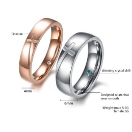 Um Im In- Und Ausland Ein Hohes Ansehen Zu Genießen Kreuz Titanring Für Liebhaber
