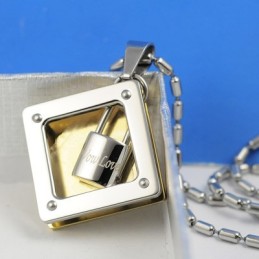Wow Love Sweetheart Lock Titan Halskette Mit Anhänger