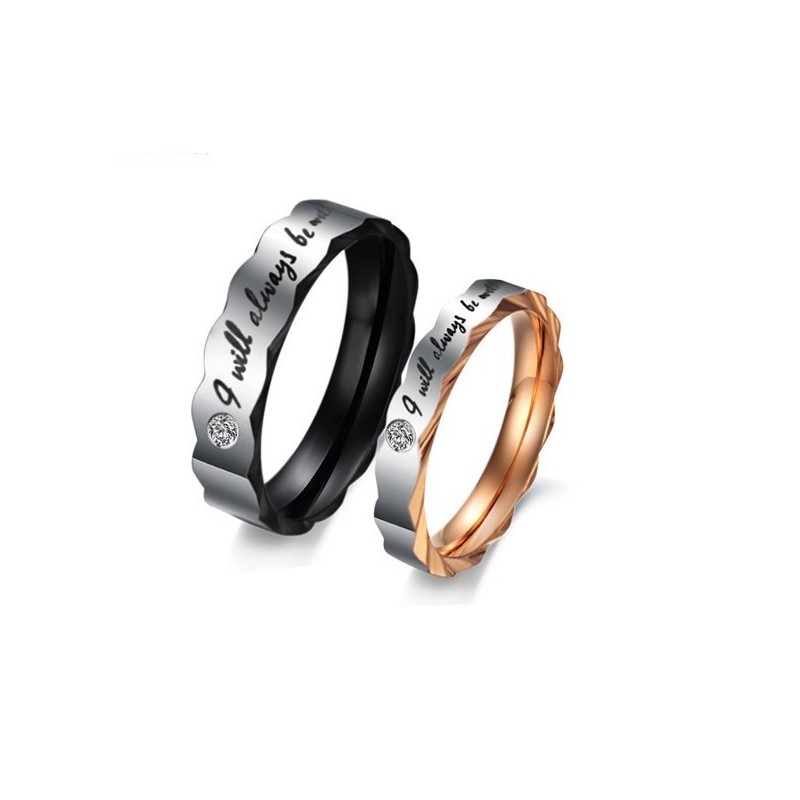 Titanring Mit Zuverlässigem Ruf Für Verliebte Mit Strass Titanring Mit Zuverlässigem Ruf Für Verliebte Mit Strass