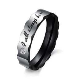 Titanring Mit Zuverlässigem Ruf Für Verliebte Mit Strass