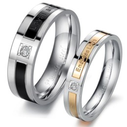 Der König Der Quantität Titanring Für Liebhaber Mit Diamant