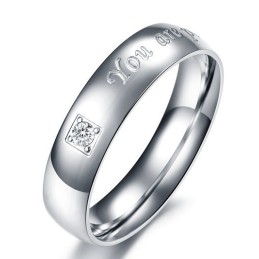 Qualität Und Quantität Gesicherter Titanring Für Liebhaber Mit Strass