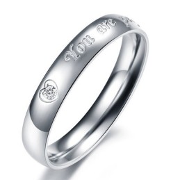 Qualität Und Quantität Gesicherter Titanring Für Liebhaber Mit Strass