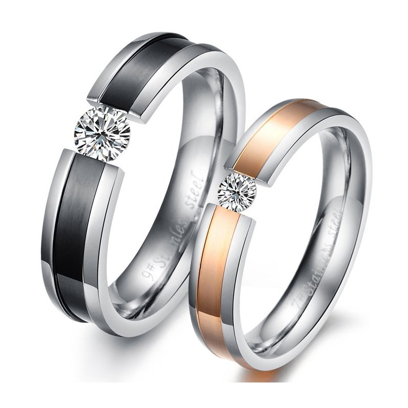 Zuverlässiger Performance-Titanring Für Verliebte Mit Strass Zuverlässiger Performance-Titanring Für Verliebte Mit Strass
