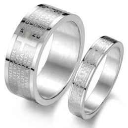 Titanring Mit Englischer Bibel Von Ausgezeichneter Qualität Für Liebhaber