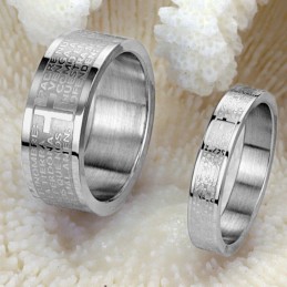 Titanring Mit Englischer Bibel Von Ausgezeichneter Qualität Für Liebhaber