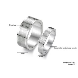 Titanring Mit Englischer Bibel Von Ausgezeichneter Qualität Für Liebhaber